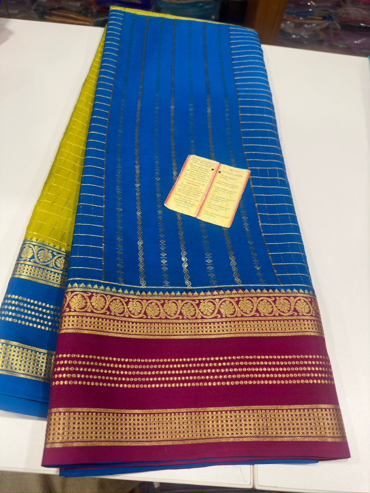 All over saree zari consumption with beautiful 3D color combination