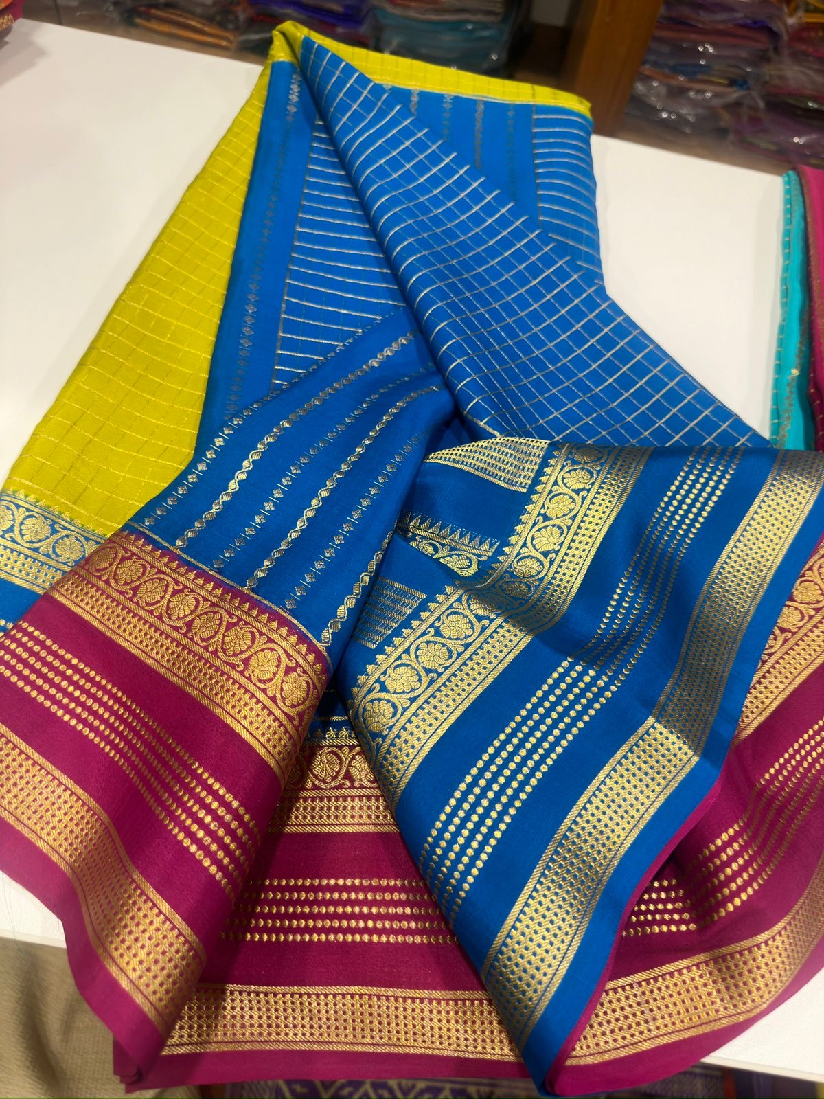 All over saree zari consumption with beautiful 3D color combination