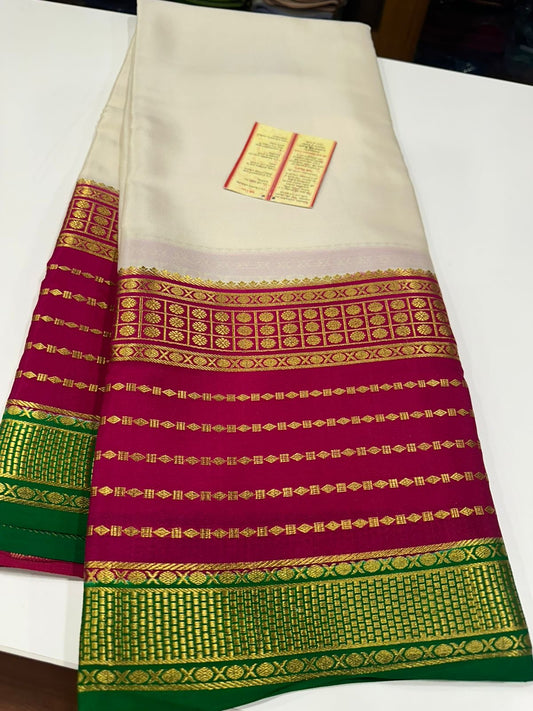 Mysore silk sarees with elegant 3 color combinations