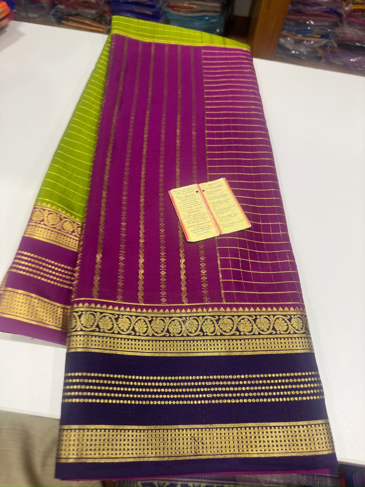 All over saree zari consumption with beautiful 3D color combination