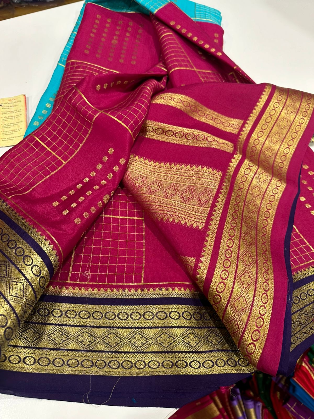 All over saree zari consumption with beautiful 3D color combination