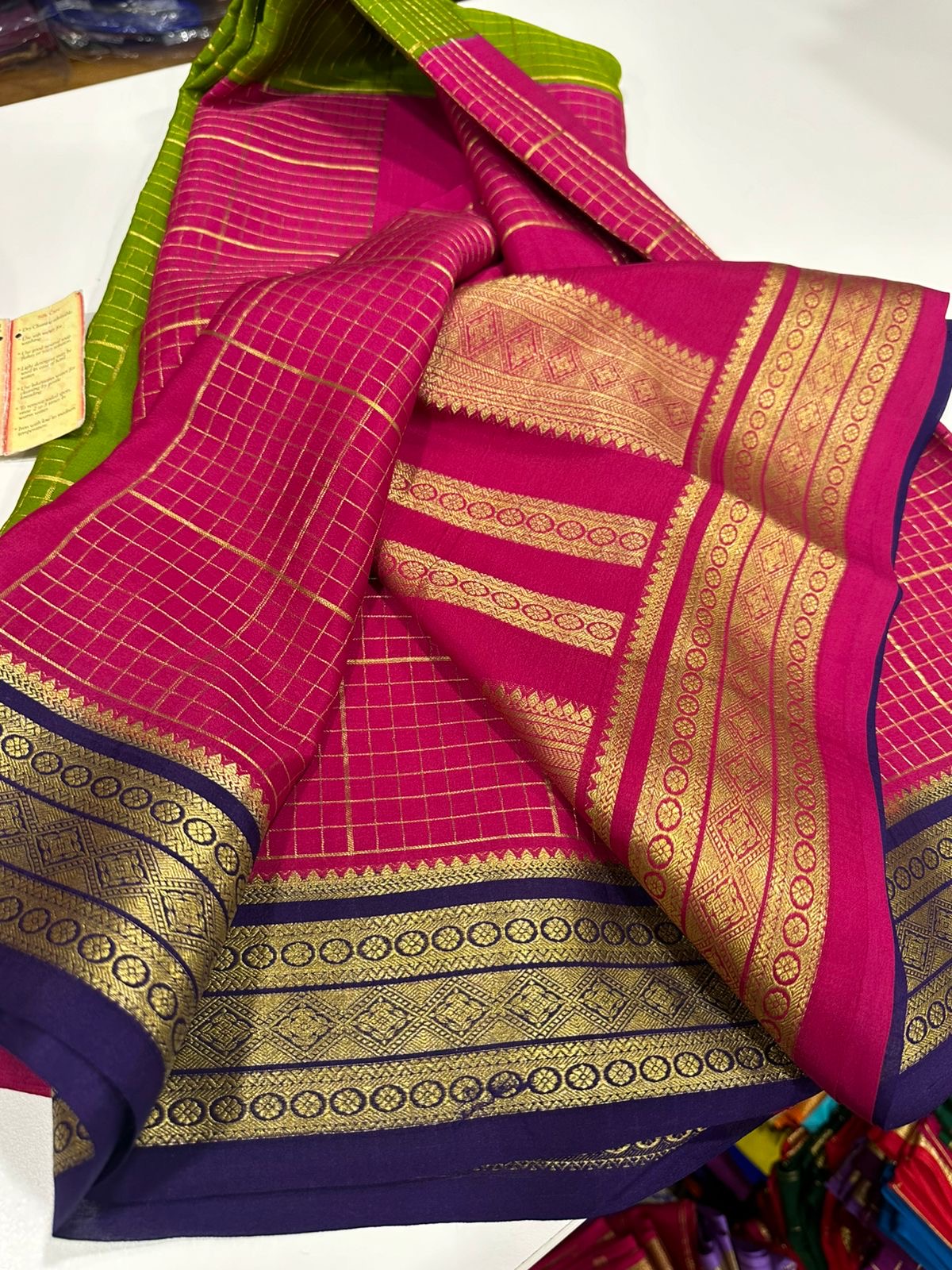 All over saree zari consumption with beautiful 3D color combination