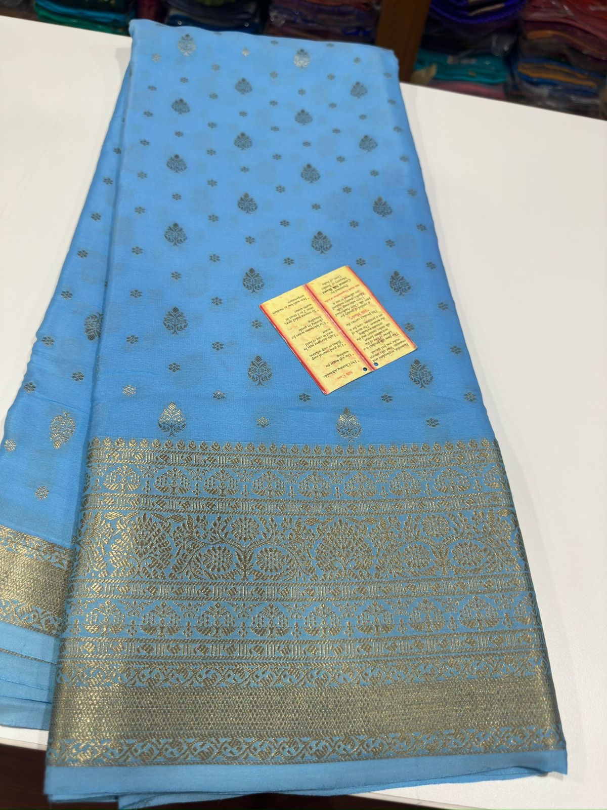 Mysore silk Saress with all over zari consumption