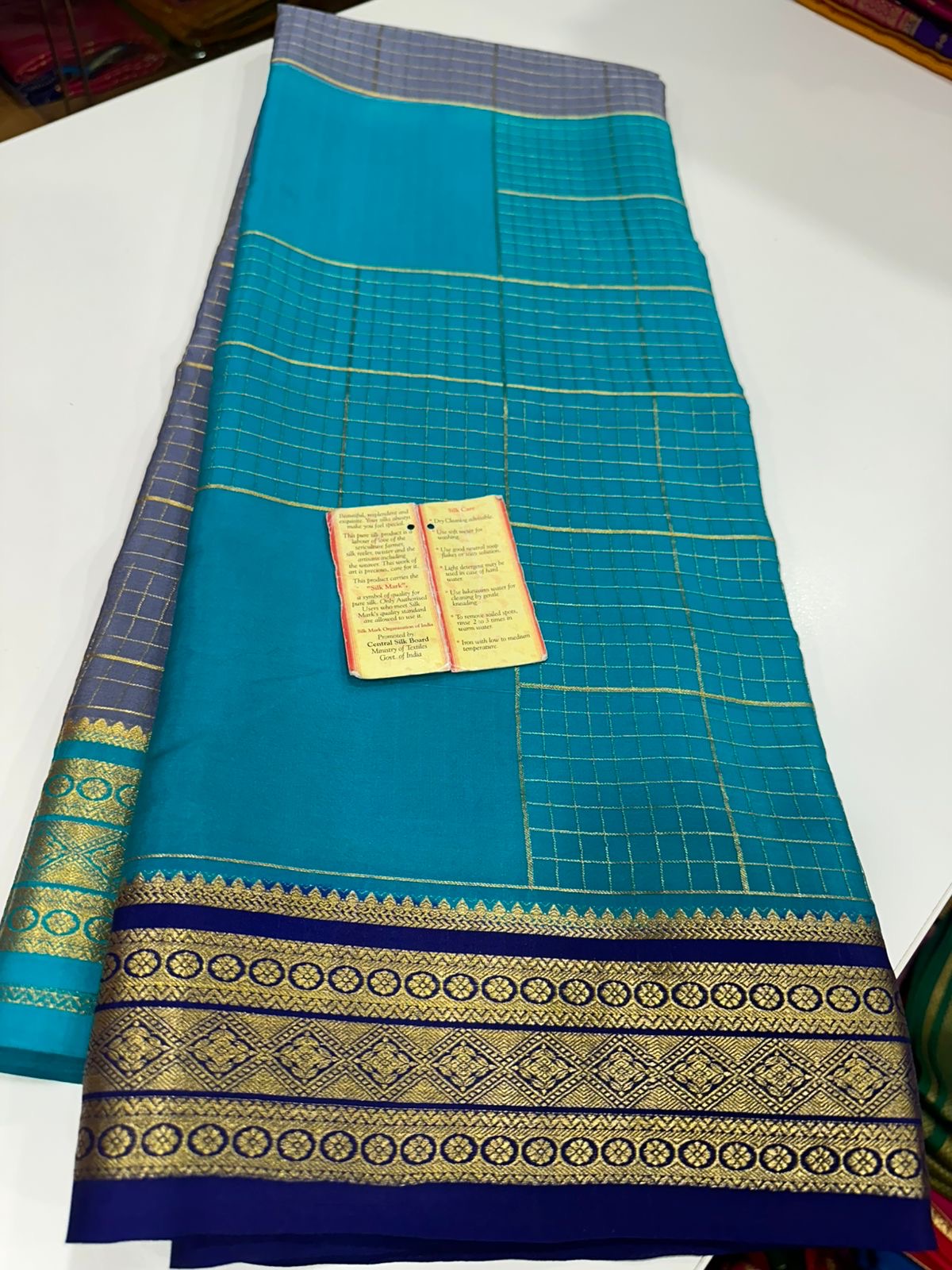 All over saree zari consumption with beautiful 3D color combination