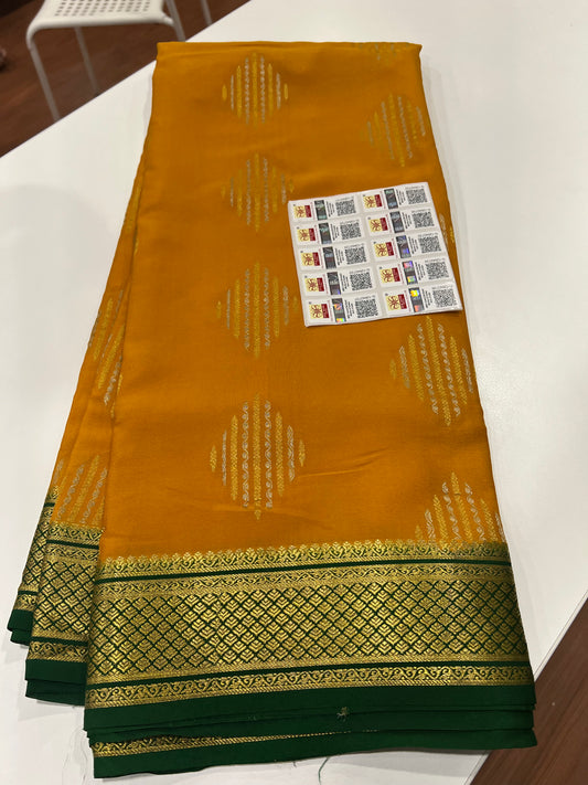 Exclusive pattern mysore silk sarees with elegant color combinations