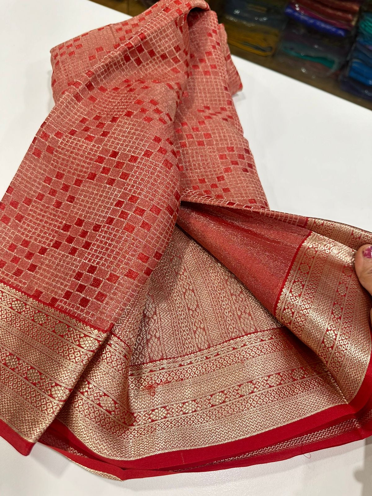 Pure Mysore Silk Sarees with Beautiful Silk brocade fabric with silver zari weaving allover saree with rich pallu n plain blouse with borders