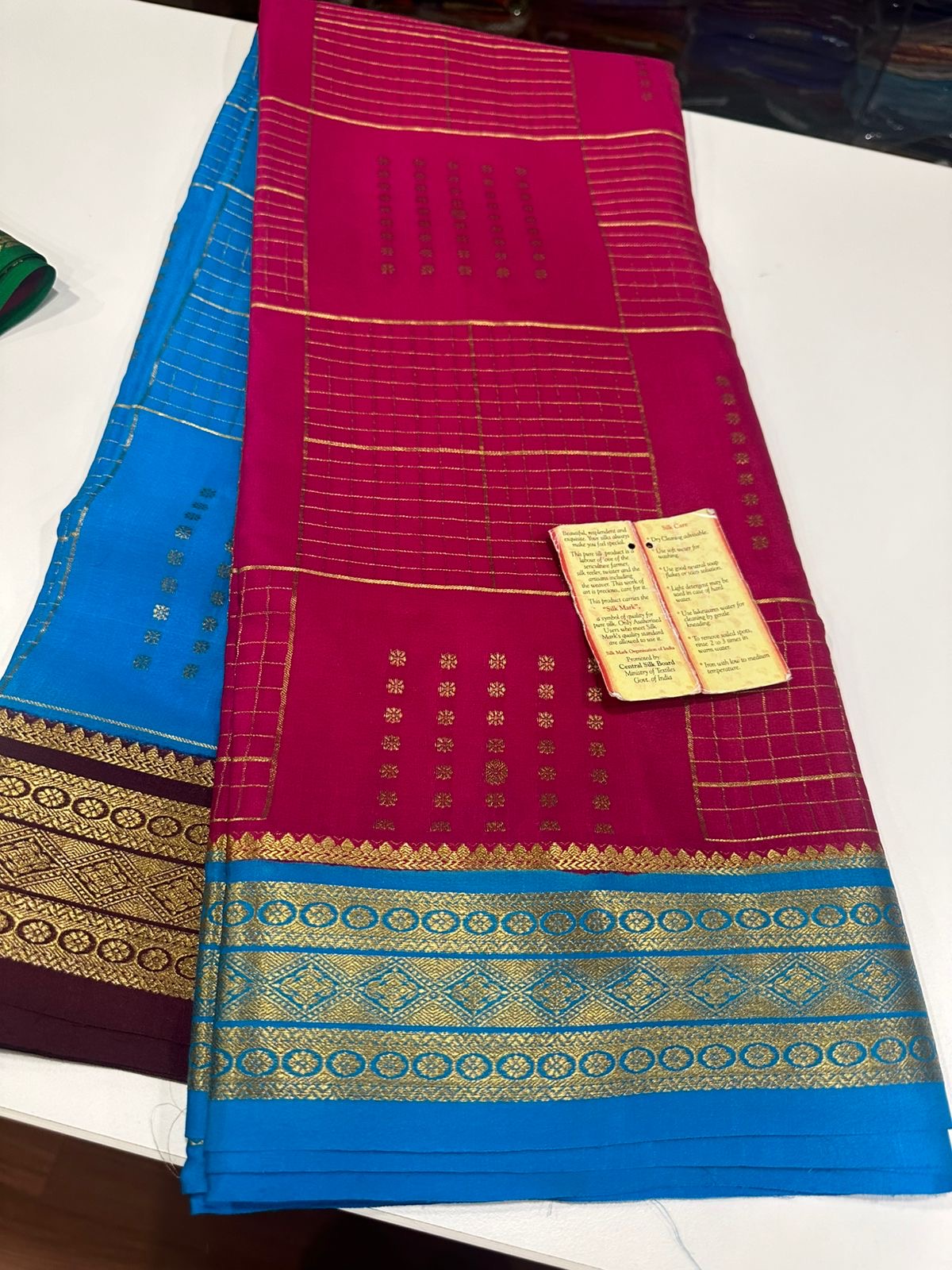 All over saree zari consumption with beautiful 3D color combination