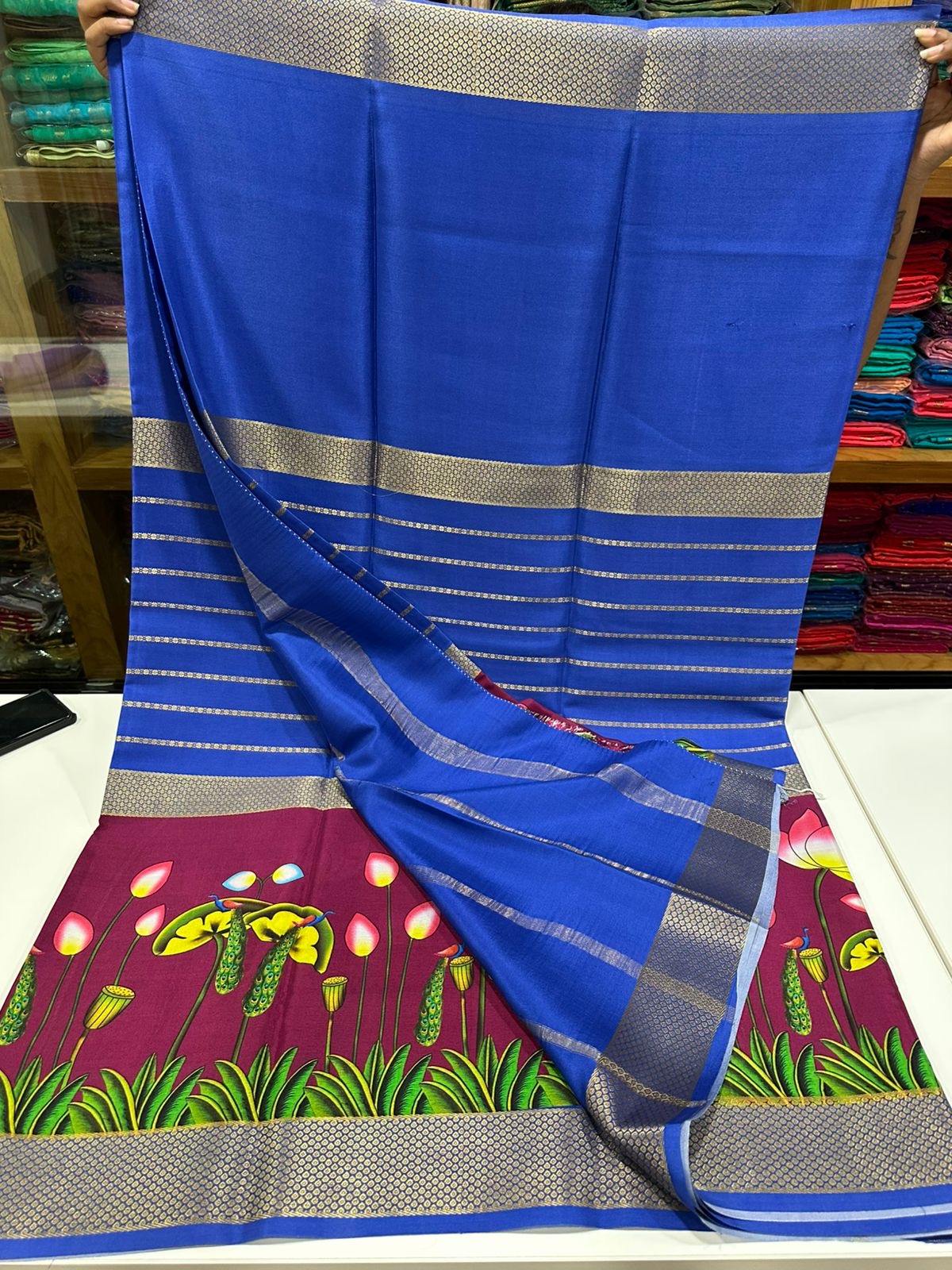 😍Digital print mysore silk sarees 😍