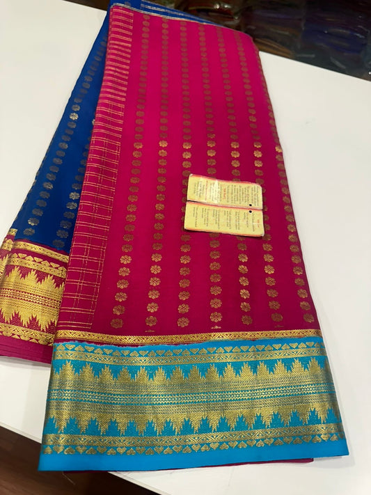 All over saree zari consumption with beautiful 3D color combination