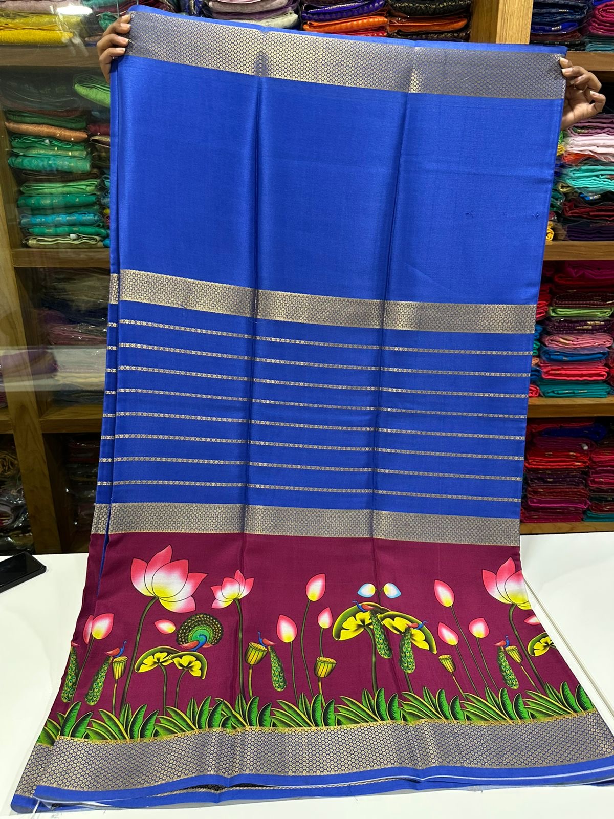 😍Digital print mysore silk sarees 😍