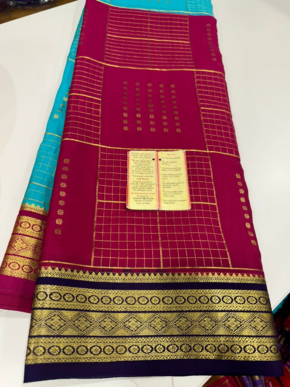 All over saree zari consumption with beautiful 3D color combination