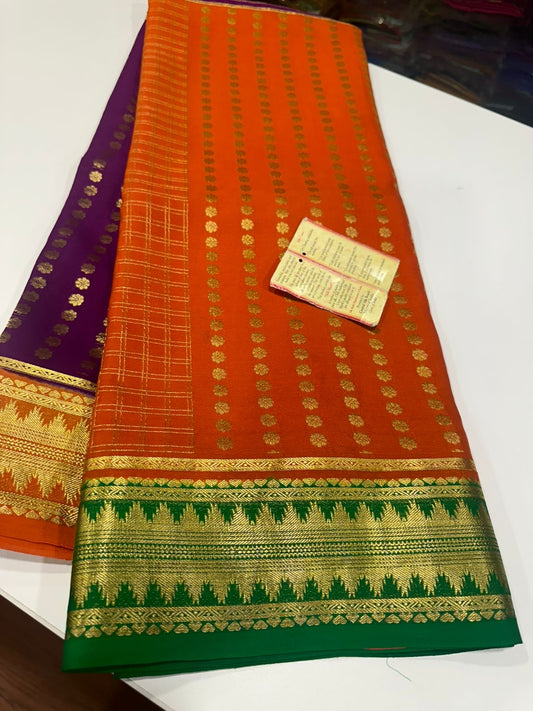 All over saree zari consumption with beautiful 3D color combination