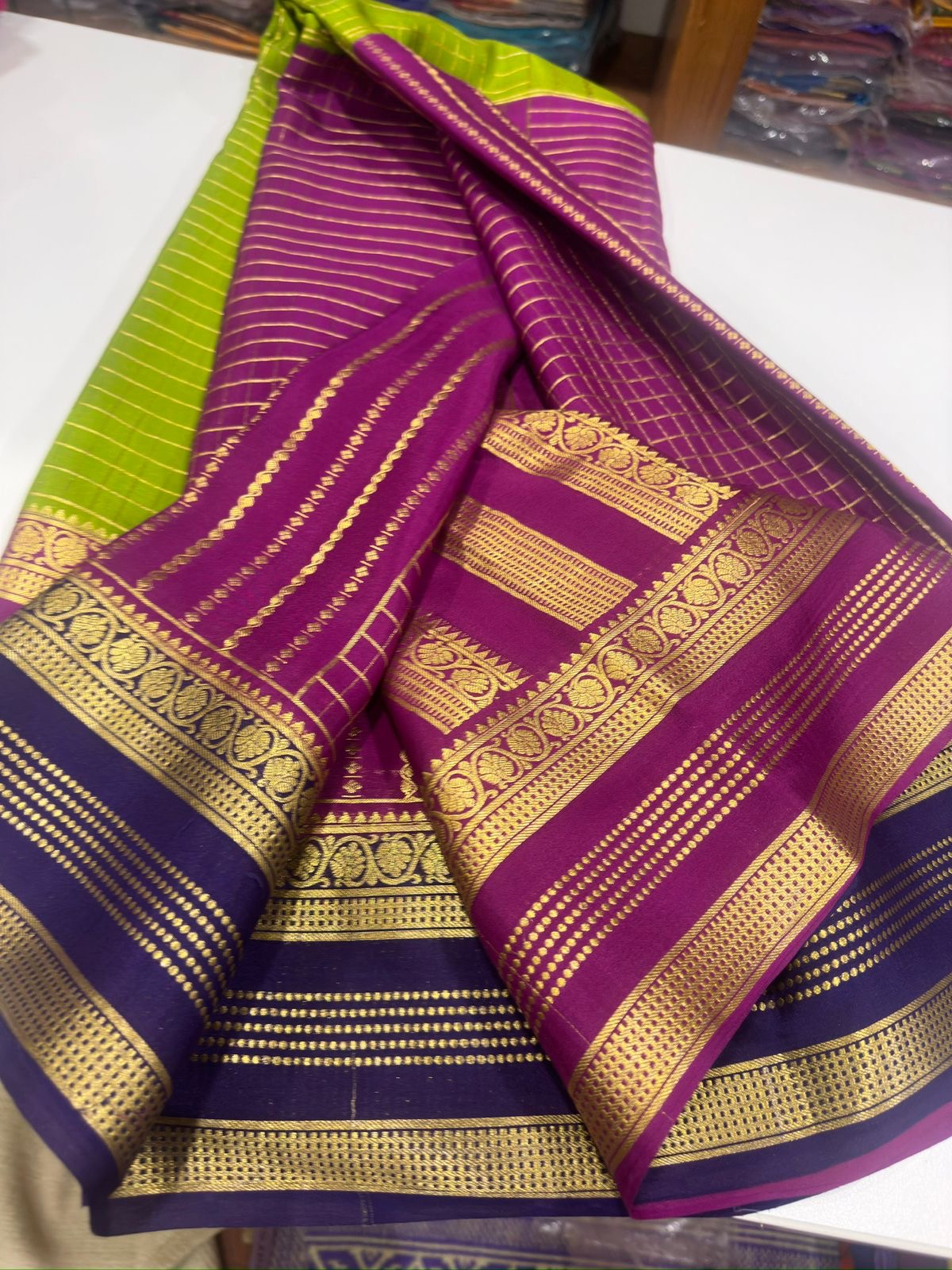 All over saree zari consumption with beautiful 3D color combination