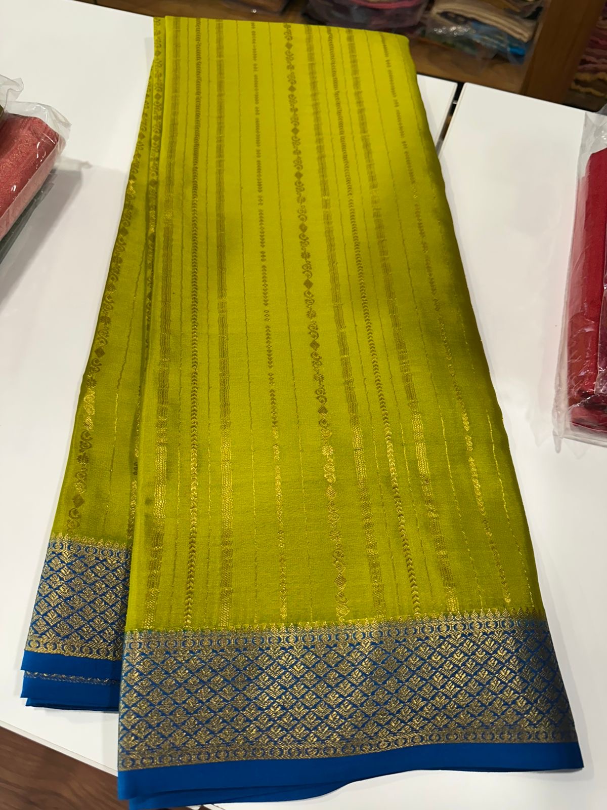 All over sarees zari weaving pattern