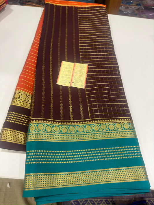 All over saree zari consumption with beautiful 3D color combination