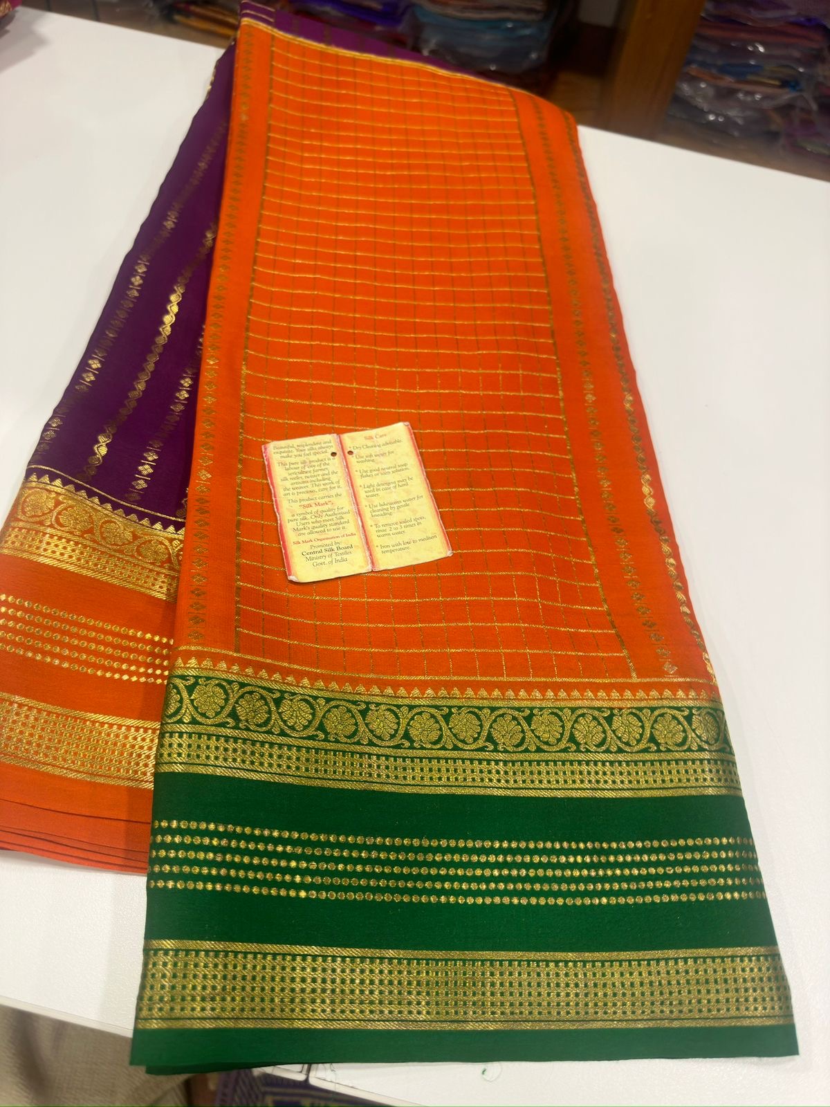 All over saree zari consumption with beautiful 3D color combination