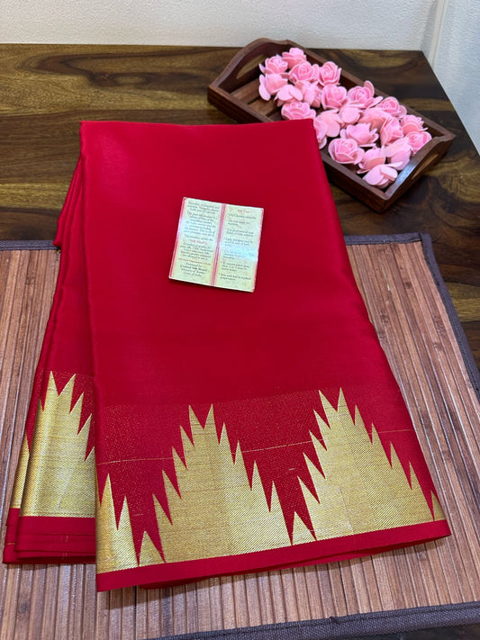 Pure Mysore silk sarees with 100 grm thickness