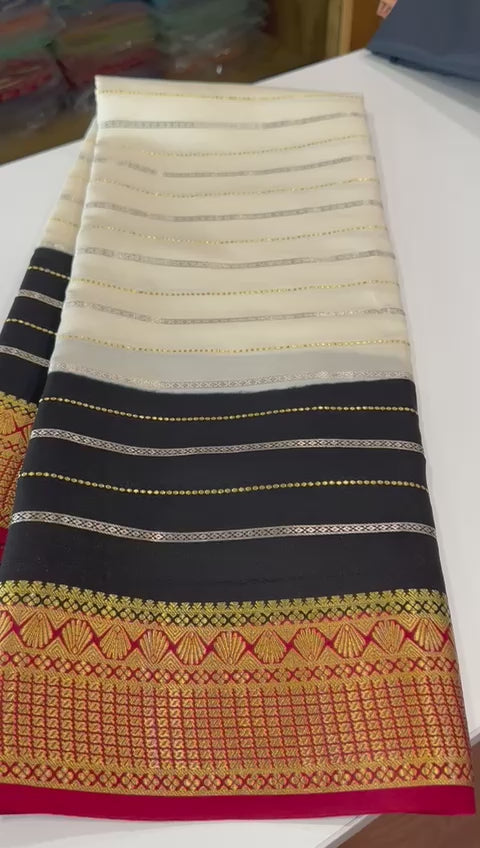 All over sarees Zari weaving pattern