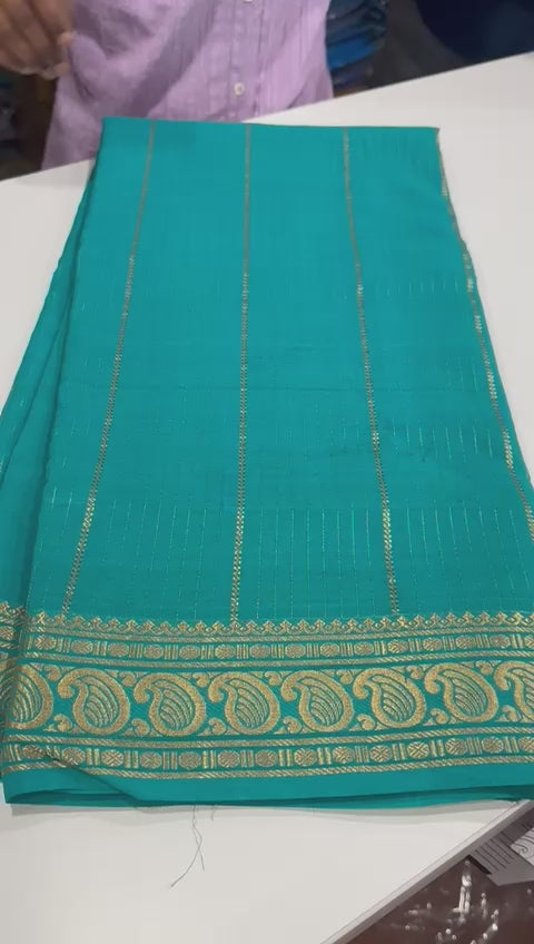 Pure Mysore Silk Sarees with pure real gold n real silver zari