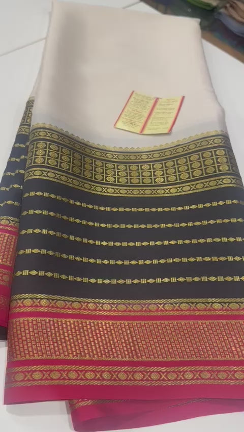 Mysore silk sarees with elegant 3 color combinations