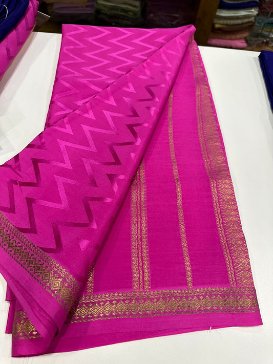 Pure Mysore silk sarees with pure real gold n real silver zari